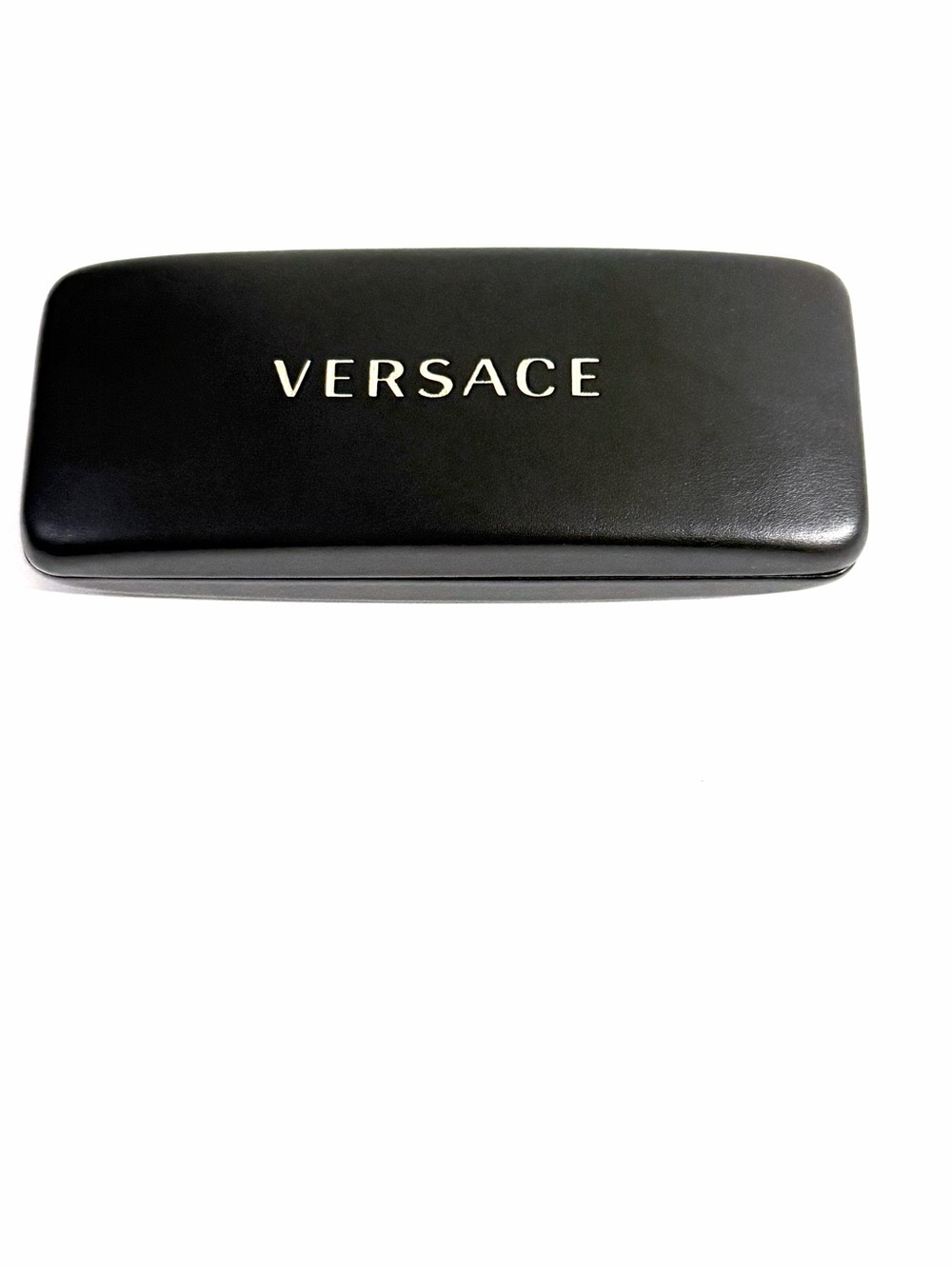 Versace Black Eyewear Case with Silver Logo
